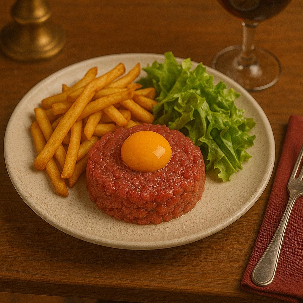 Steak tartar preparado al momento — photo du plat