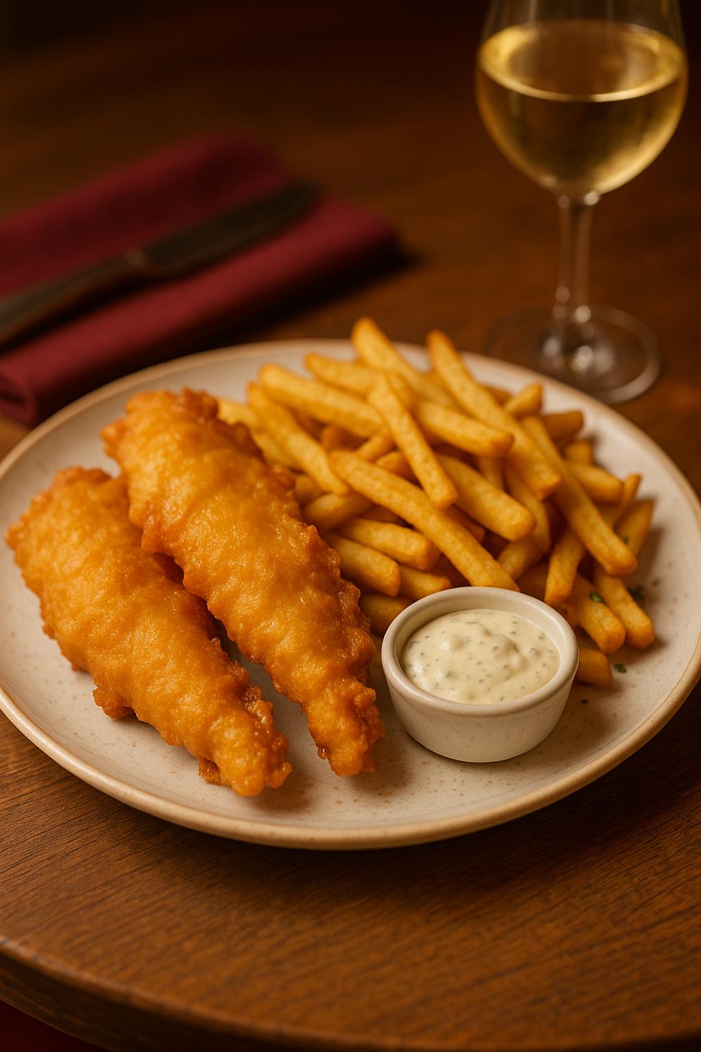 Pescado y Papas Fritas a la francesa — photo du plat