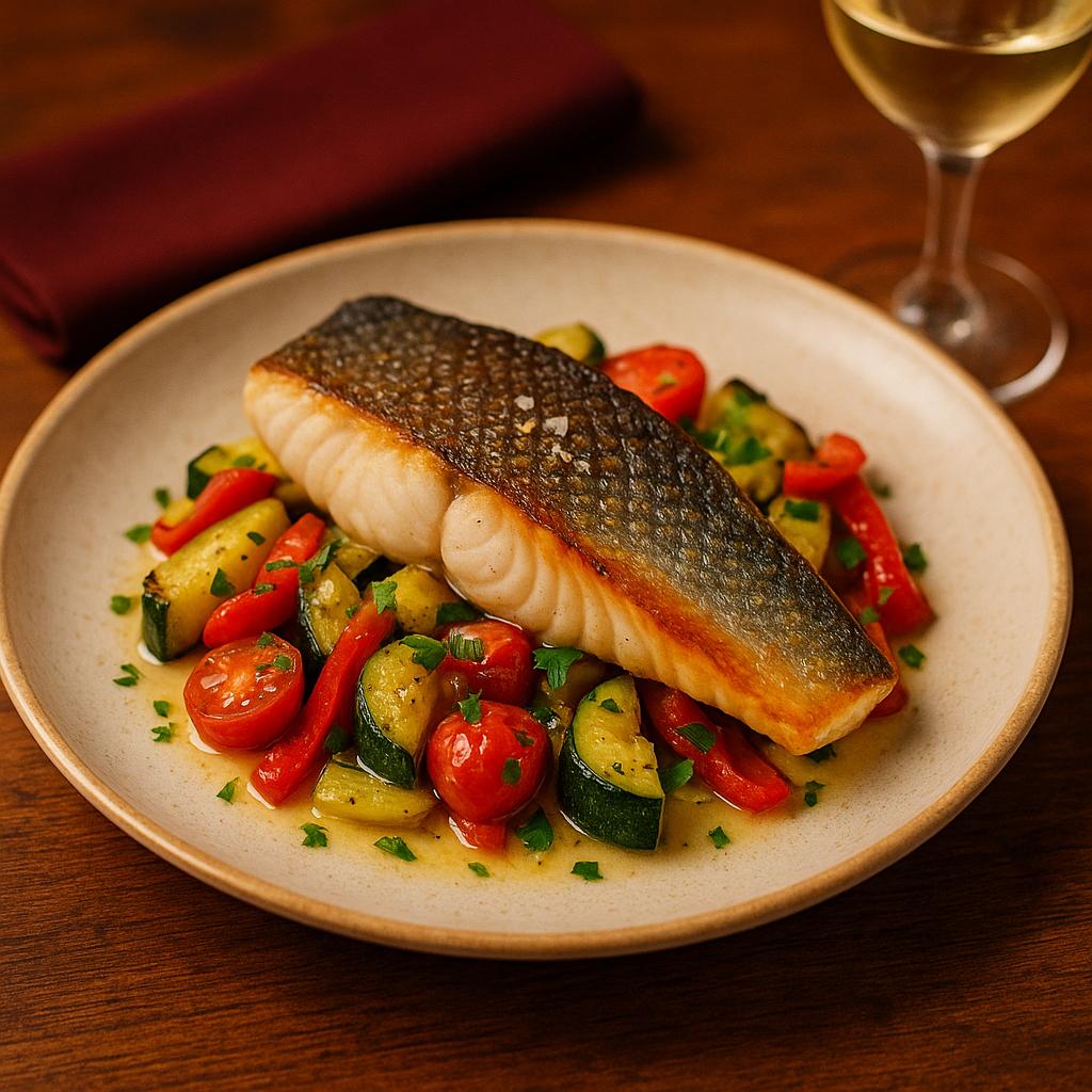 Filete de lubina a la plancha — photo du plat